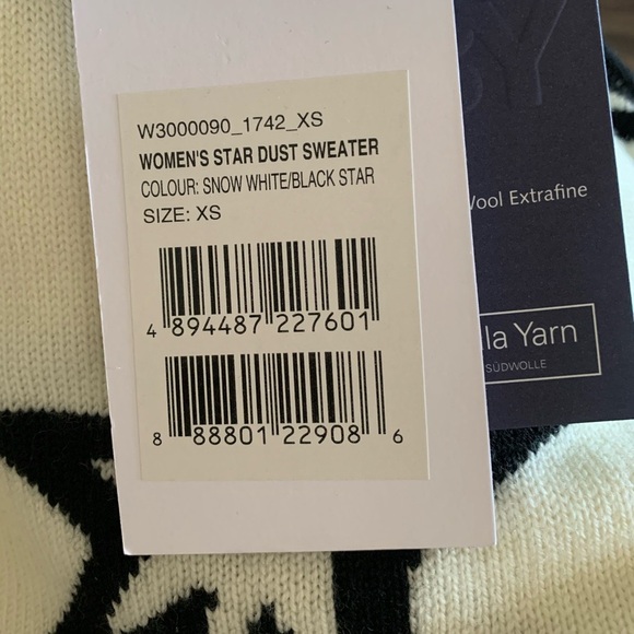 NWT Perfect Moment star merino wool sweater in snow white/black star - Picture 7 of 8